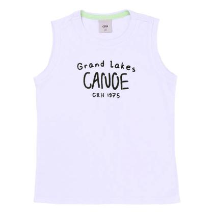 Imagem de Conjunto Infantil Menino Camisa Regata Cavada Com Bermuda Em Moletom Canoe Moda Verão Leve