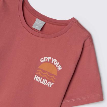 Imagem de Conjunto Infantil Menino Camiseta/Bermuda Vermelho Hering