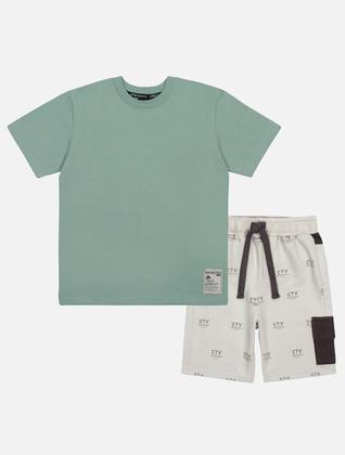 Imagem de Conjunto Infantil Menino Camiseta E Bermuda Ctv Verde Catavento