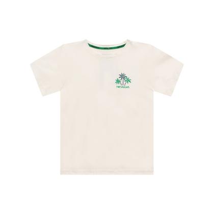 Imagem de Conjunto Infantil Menino, Camiseta Manga Curta Com Estampa, Bermuda Em Moletom Com Cadarço - Branco