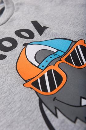 Imagem de Conjunto Infantil Menino - Cool Monster - Cinza e Laranja