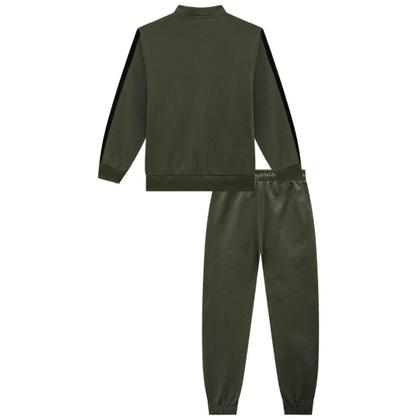 Imagem de Conjunto Infantil Menino Jaqueta e Calça Jogger Moletom sem Pelúcia VERDE- LucBoo