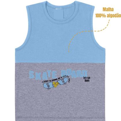 Imagem de Conjunto Infantil Menino Regata Machão Bermuda 3 4 5 Anos