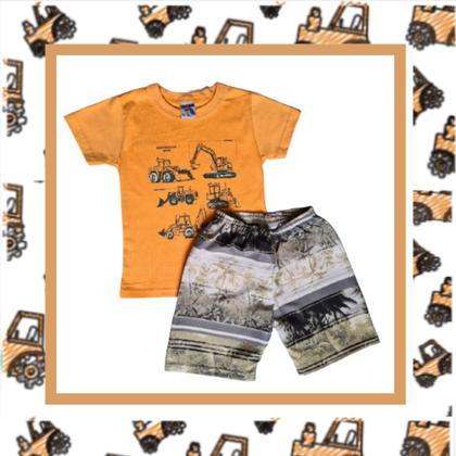 Imagem de Conjunto Infantil Menino Tamanho 01- Trator