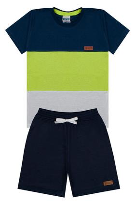 Imagem de Conjunto Infantil Menino Tricolor Azul Marinho