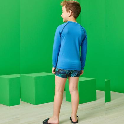 Imagem de Conjunto Infantil Menino Verão Camiseta e Sunga em Malha UV Dry com Proteção UV 50+ 2 peças Tam 2 a 12 - Luc.boo