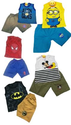 Imagem de Conjunto infantil meninos verão kit com 2