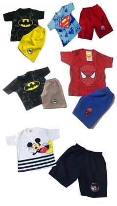 Imagem de Conjunto infantil meninos verão kit com 2