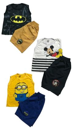 Imagem de Conjunto infantil meninos verão kit com 2