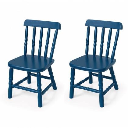 Imagem de Conjunto Infantil Mesa 68x52cm com 2 Cadeiras Madeira Maciça