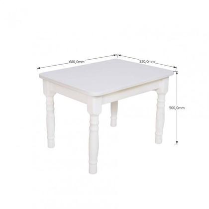 Imagem de Conjunto Infantil Mesa 68x52cm com 2 Cadeiras Madeira Maciça