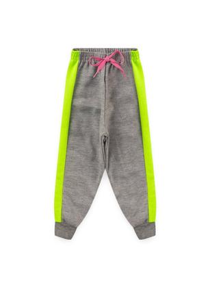 Imagem de Conjunto Infantil Moletom Menina Com Capuz - I Love Being Happy - Mescla Cinza