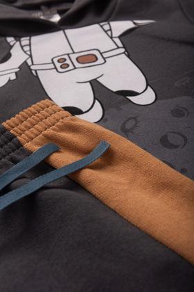 Imagem de Conjunto Infantil Moletom Menino Astronauta com Capuz