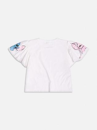 Imagem de Conjunto Infantil Momi Verão com Shorts Jeans e Blusa Sttich