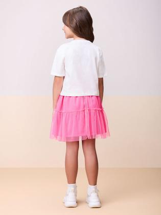 Conjunto Infantil Momi Verão Saia Tule e Blusa Gatinha Marie Imagem de Conjunto Infantil Momi Verão Saia Tule e Blusa Gatinha Marie