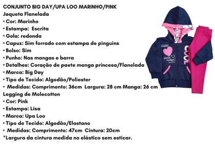Imagem de Conjunto Infantil N. 01 Menina Big Day/Abrange/Upa Loo/Alenice/Elian Inverno