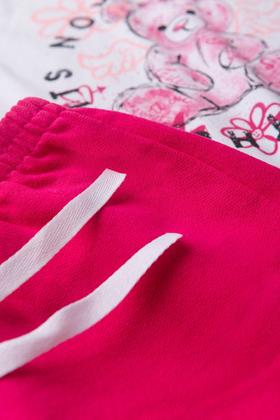 Imagem de Conjunto Infantil para Menina Blusa e Shorts Ursinho - GKS