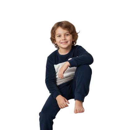 Imagem de Conjunto Infantil Pelúcia Inverno Menino Inverno Festa Luxo -