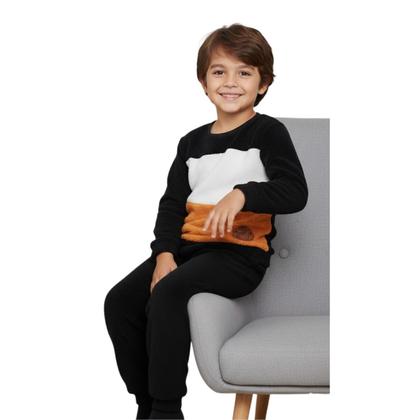 Imagem de Conjunto Infantil Pelúcia Inverno Menino Inverno Festa Luxo -