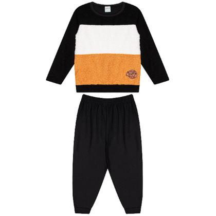 Imagem de Conjunto Infantil Pelúcia Inverno Menino Inverno Festa Luxo -
