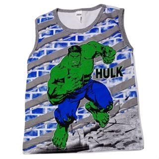 Imagem de Conjunto Infantil Personagem Hulk 2 peças 1 Regata + 1 Short com elástico roupa infantil menino Natal e Ano Novo 