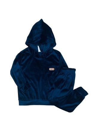 Imagem de Conjunto Infantil Plush Com Capuz e Calça Com Punho Menina