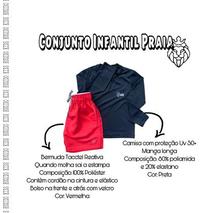 Imagem de Conjunto Infantil Praia (Camisa UV e Bermuda tactel)