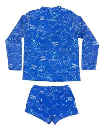 Imagem de Conjunto Infantil Praia Menino Camisa Sunga Proteção Solar