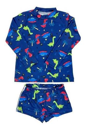 Imagem de Conjunto Infantil Praia Menino Camisa Sunga Proteção Solar