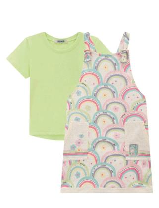 Imagem de Conjunto Infantil salopete e Blusa Kukiê