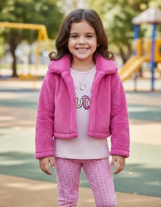 Imagem de Conjunto Infantil Tamanho 02 Menina Inverno Plush/Soft/Moletom Big Day/Alenice