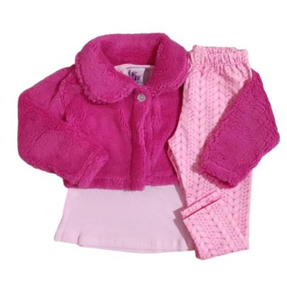 Imagem de Conjunto Infantil Tamanho 02 Menina Inverno Plush/Soft/Moletom Big Day/Alenice