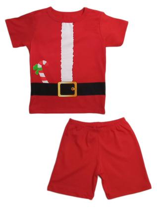 Imagem de Conjunto Infantil Temático Fantasia Natal Camiseta e Short