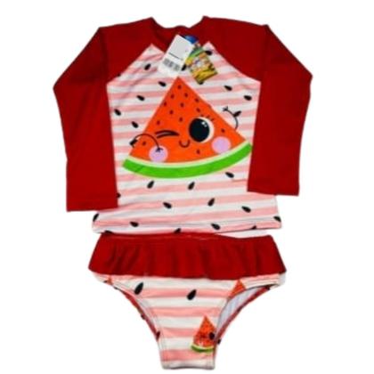 Imagem de Conjunto Infantil UV50 Proteção Solar Bebê Moda Praia Menina
