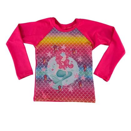 Imagem de Conjunto Infantil UV50 Proteção Solar Bebê Moda Praia Menina