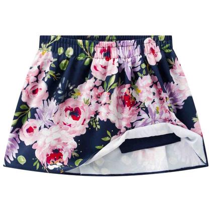 Imagem de Conjunto Infantil Verão Blusa e Saia Com Short Alfaiataria - Milon