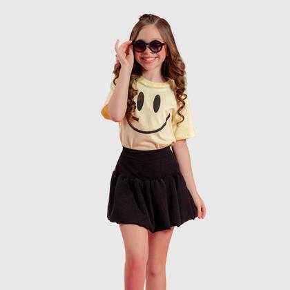 Imagem de Conjunto Infantil Verao Menina Blusa e Short Saia Balone