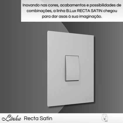 Imagem de Conjunto Interruptor 1 Tecla Paralela Vertical Com Placa Cor Cinza Grafite Prata - B.Lux