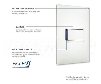 Imagem de Conjunto Interruptor 4x4 Pial Plus 1 Paralelo + 3 Simples