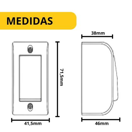 Imagem de Conjunto Interruptor Bipolar Simples 1 Tecla Sobrepor Branco