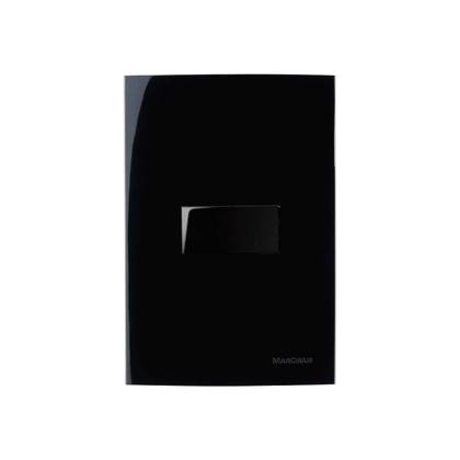 Imagem de Conjunto Interruptor Intermediário 10A 250V Preto Brilhante Margirius EBONY SLEEK