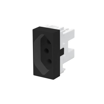 Imagem de Conjunto Interruptor Intermerdiario + 2 Tomadas 10A Habitat Black - Fame