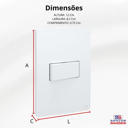 Imagem de Conjunto Interruptor Paralelo com Placa Branco Esatta Weg