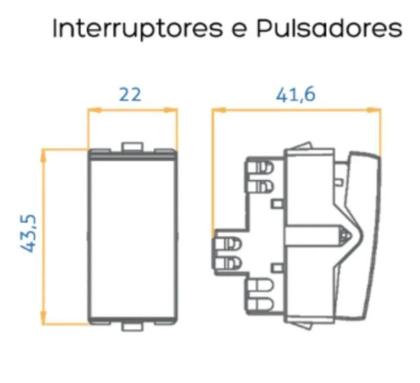 Imagem de Conjunto Interruptor Paralelo Duplo 10A 250V 4X2 Margirius B