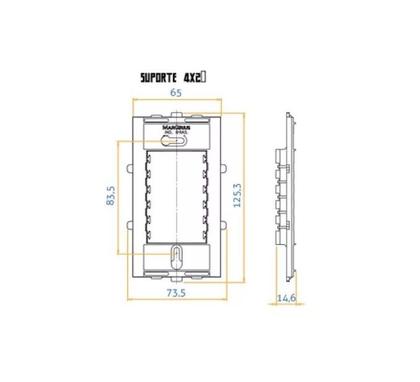 Imagem de Conjunto Interruptor Paralelo + Tomada 10A 4x2 Preto  Ebony Clean MarGirius