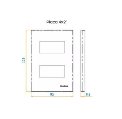 Imagem de Conjunto Interruptor Paralelo + Tomada 20A 4x2 Preto Ebony Clean MarGirius