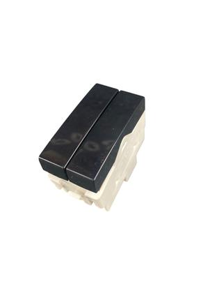 Imagem de Conjunto interruptor preto 6 teclas slim fina placa 4x2 com paralelo