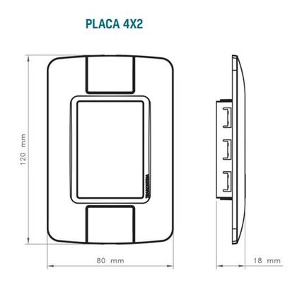 Imagem de Conjunto Interruptor Simples + 2 Tomadas 10a 2P+T Aria
