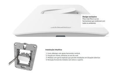 Imagem de Conjunto Interruptor Simples 4x2 Branco Gracia 85322 Alumbra