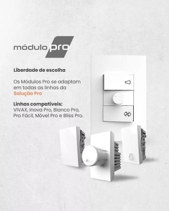 Imagem de Conjunto Interruptor Simples 4x2 Branco Inova Pro - Alumbra